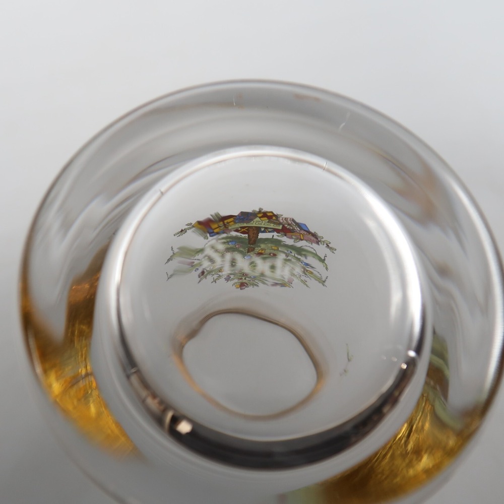 Spode 4 Crystal Christmas Tree 12 oz Flat Highball Glass Tumblers 6 1/4 " - Picture 5 of 5